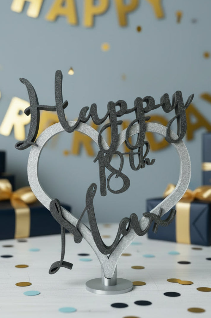 Personalised 18th 21st Birthday Gift with Name Keepsake Decoration
