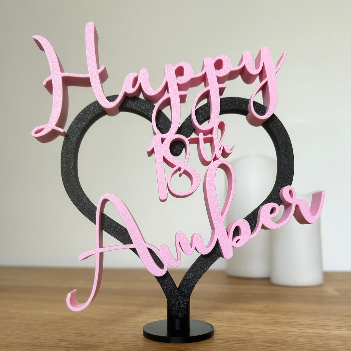 Personalised 16th, 18th & 21st Birthday Heart Sign — Unique Gift for Son, Grandson or Nephew