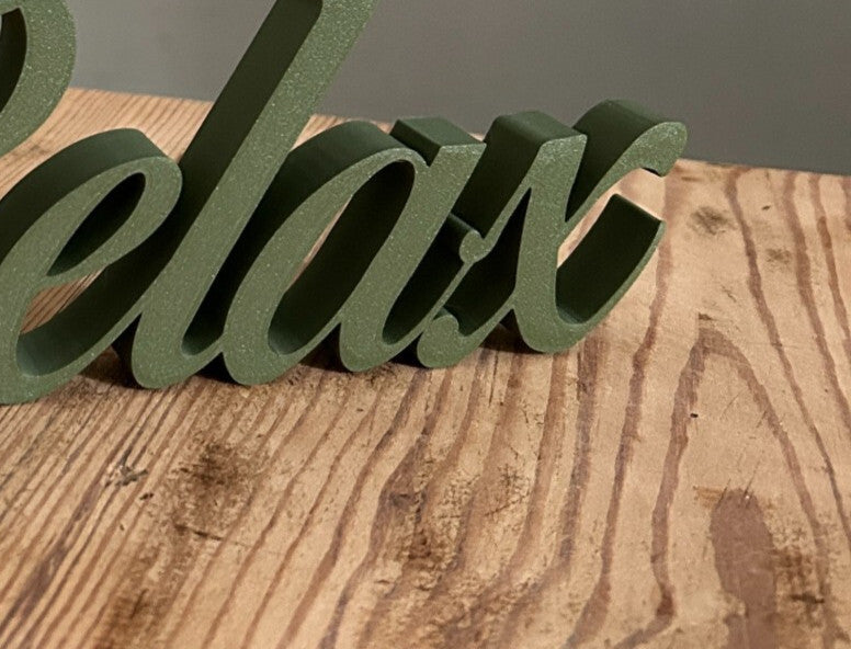 And Relax Word Sign Letters Free Standing Ornament Home Decoration Decor Gift - Poppy Kate Designs