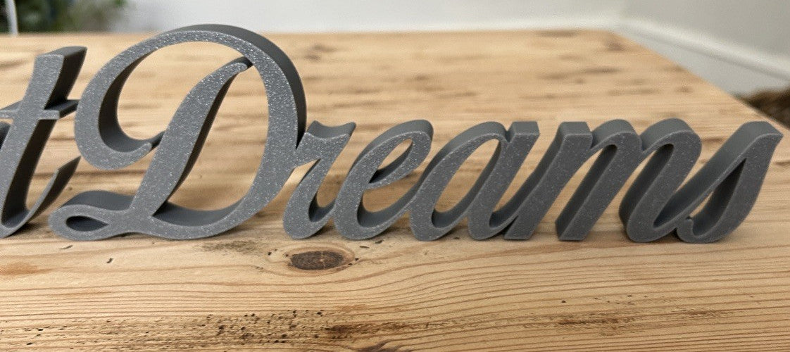 Sweet Dreams Grey Sign Freestanding or Wall Bedroom Ornament Decoration - Poppy Kate Designs