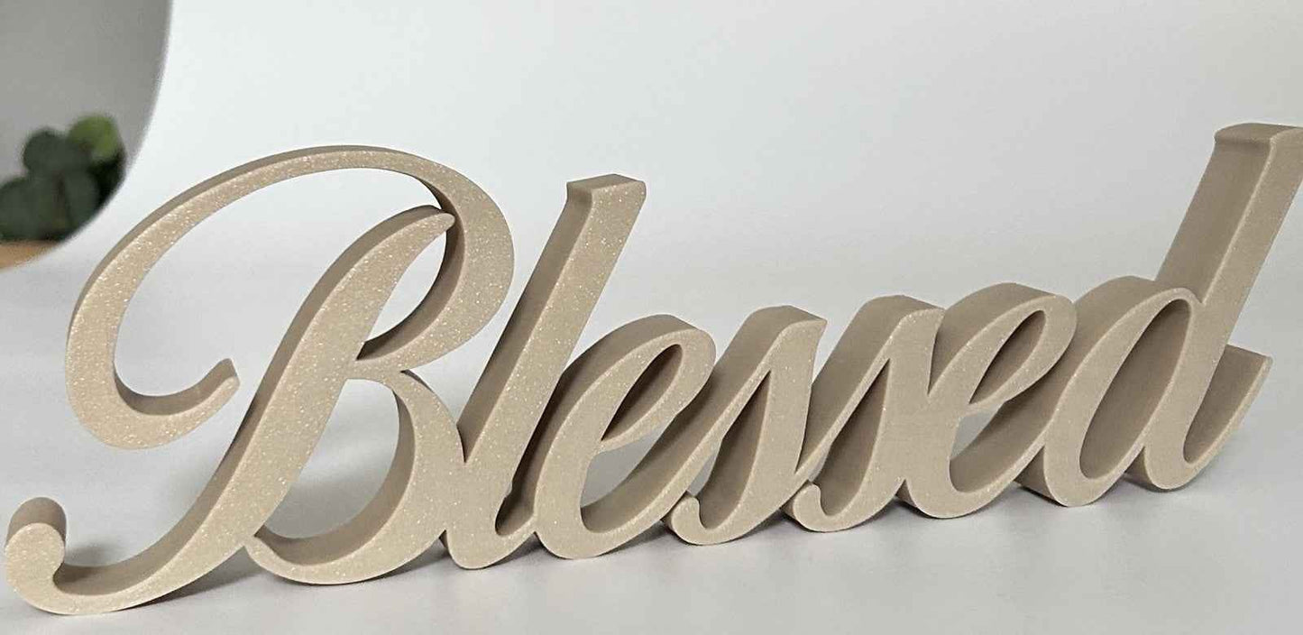 Blessed Sign Letters Ornament Gift New Home Freestanding Sign Home Grateful