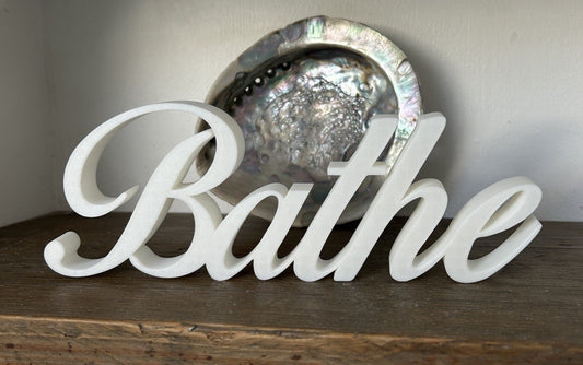 Bathe Sign freestanding Bathroom Ornament Hot Tub Spa New Home Decoration - Poppy Kate Designs