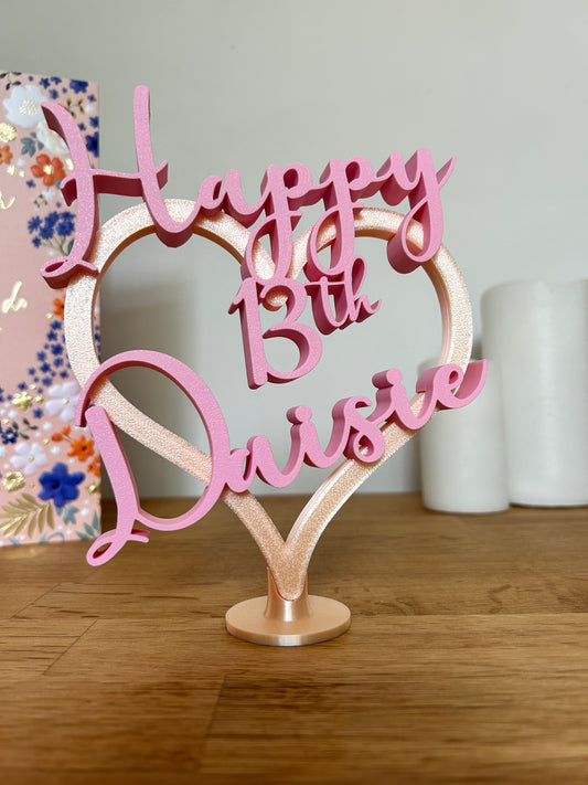 Personalised 13th 14th 15th Birthday Gift Girls Her Present Daughter Decoration