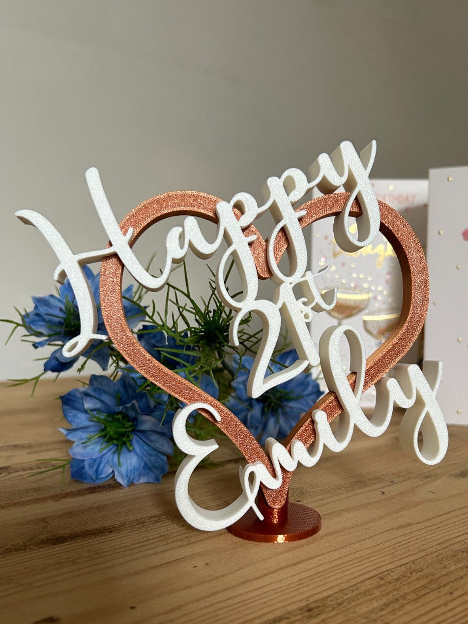 Personalised 18th 21st Birthday Gift  Daughter Sister Friend Niece Gift Keepsake - Poppy Kate Designs