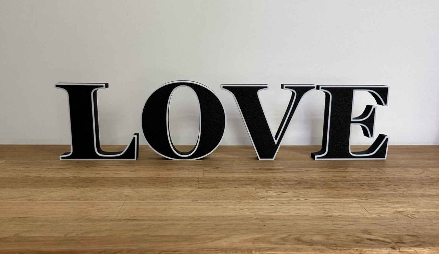 Large Love Capital Letters Word Display Ornament Home Shelf Decoration