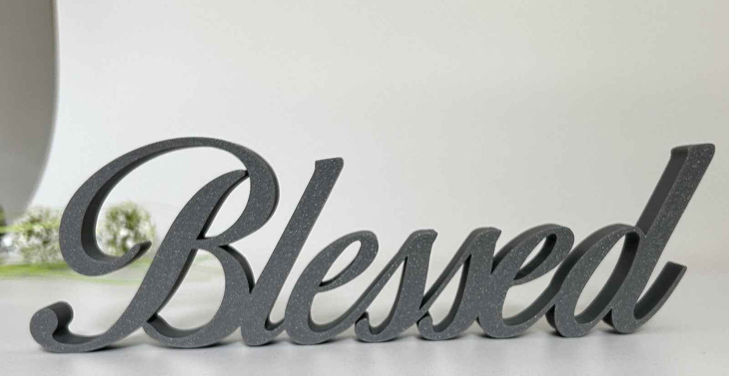 Blessed Sign Letters Ornament Gift New Home Freestanding Sign Home Grateful