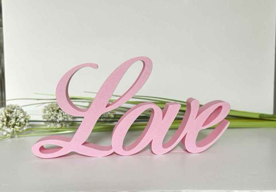 Love Word Freestanding Letters Sign Word Letters ornament or Wall Decoration
