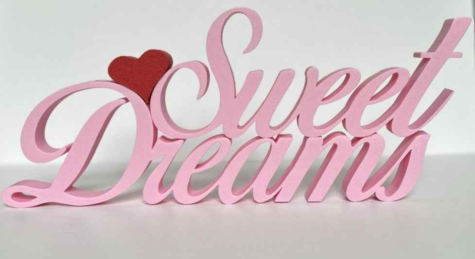 Sweet Dreams Sign Freestanding Gift for Home Decor Bedroom Ornament Decoration