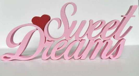 Sweet Dreams Sign Freestanding Gift for Home Decor Bedroom Ornament Decoration