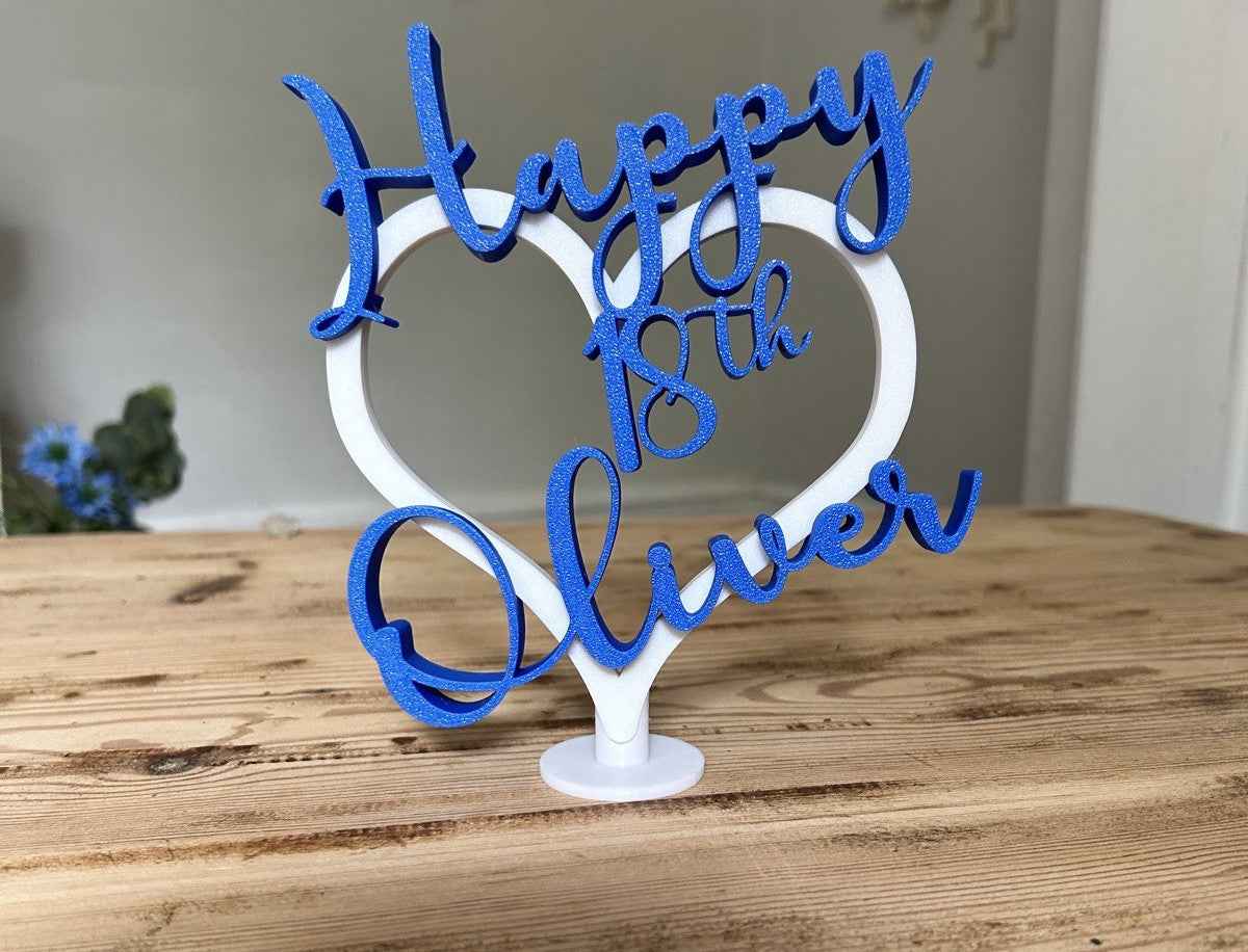 Personalised 18th 21st Birthday Boys Son Grandson Nephew Gift Decoration