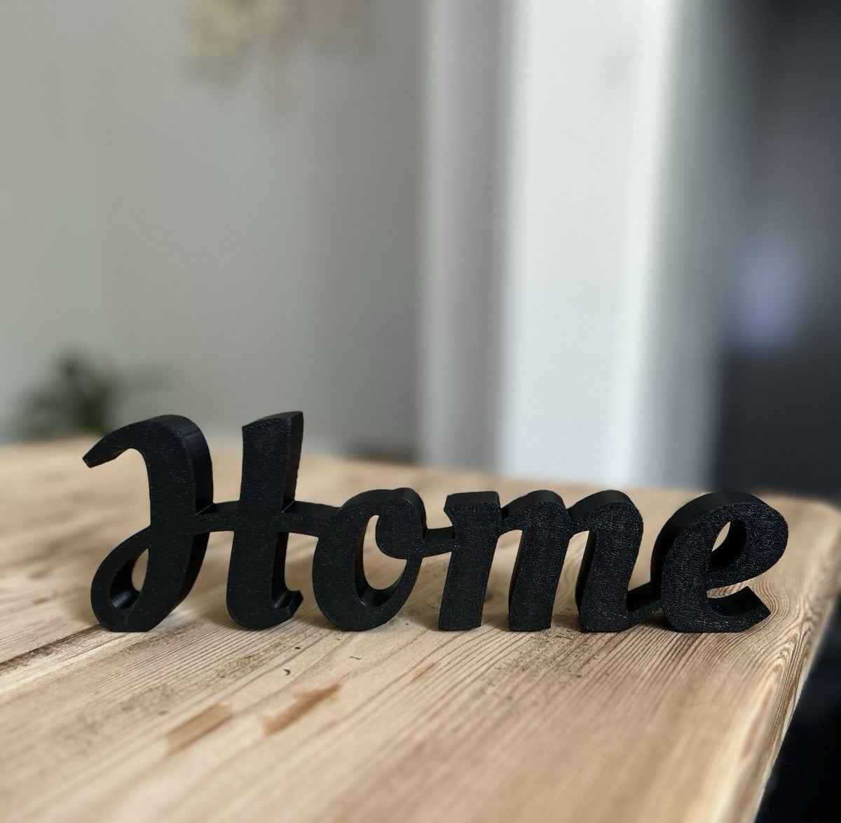 Home Word Freestanding Sign Ornament Black White Letters Home Decoration