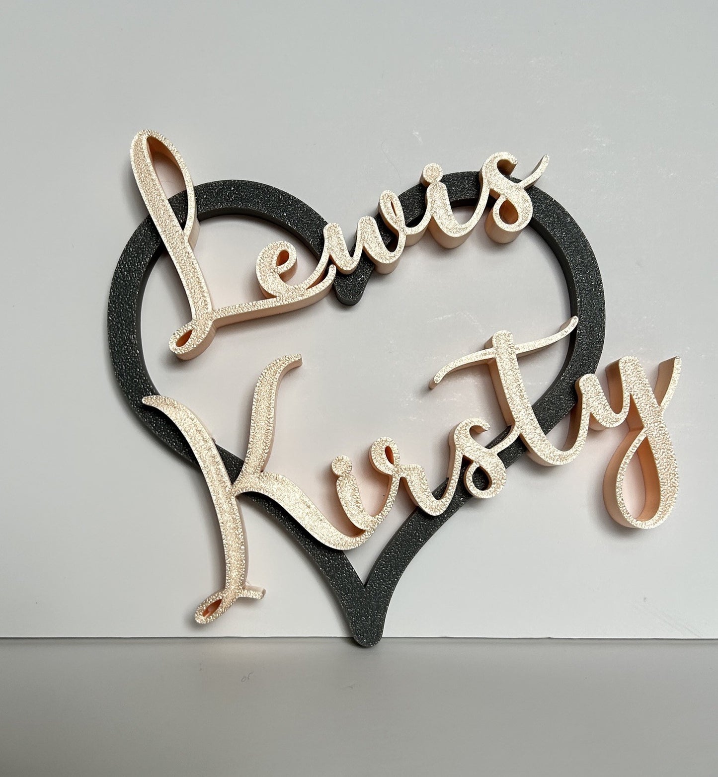 Personalised Gift Heart Partner Girlfriend Wife orHusband Boyfriend Anniversary - Poppy Kate Designs