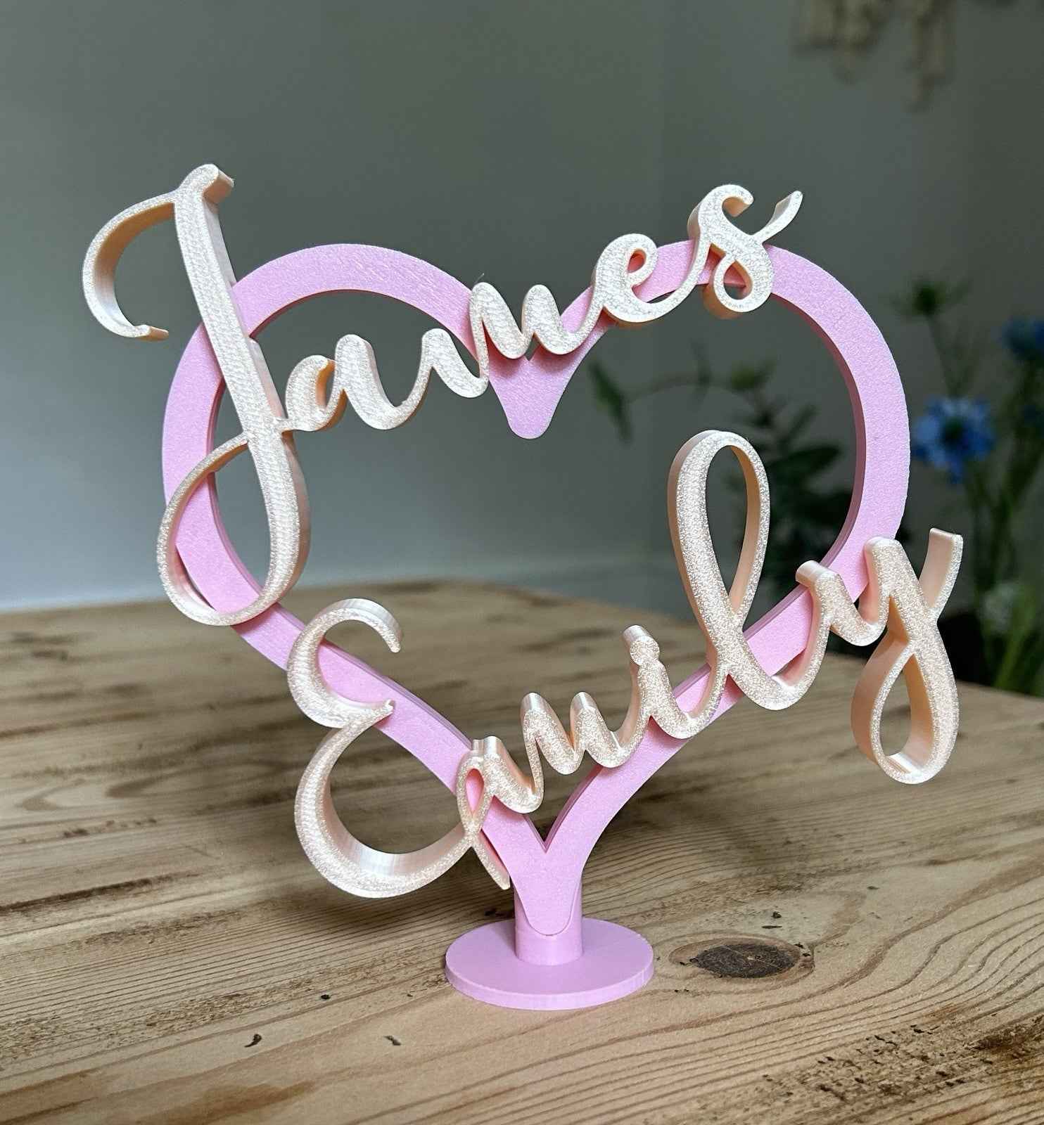 Personalised Gift Heart Partner Girlfriend wife Husband Boyfriend Anniversary