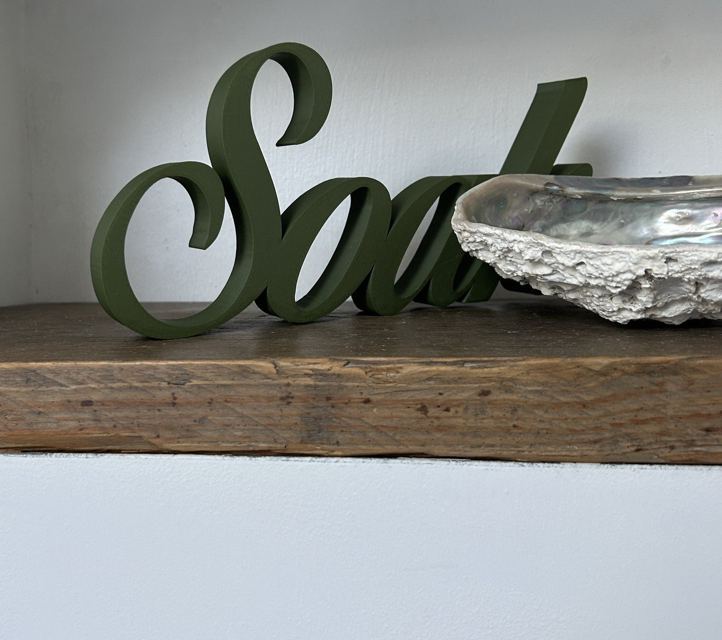 Soak Sign Word Bathroom Letters Ornament FreeStanding Custom made - Poppy Kate Designs