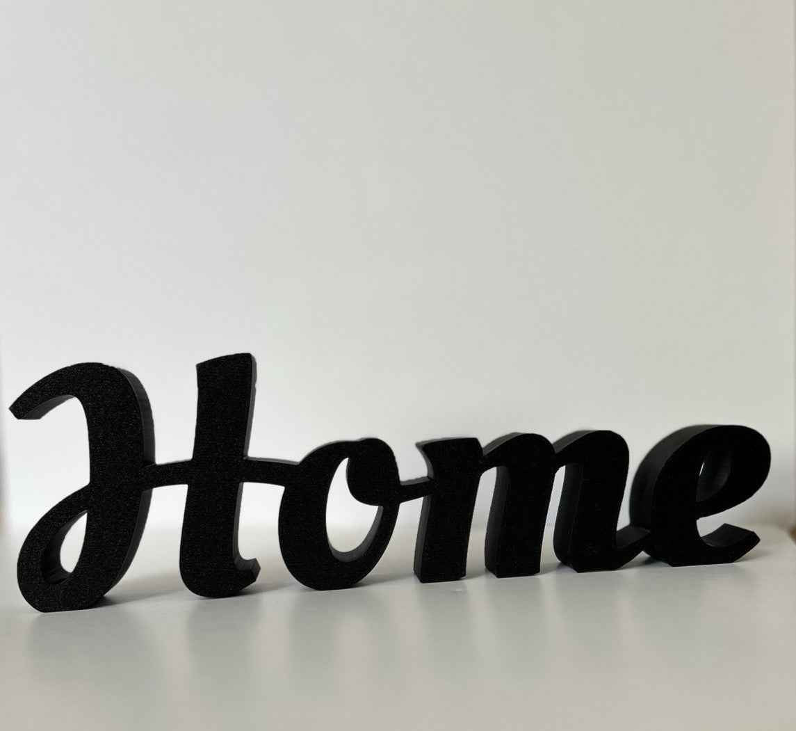 Home Word Freestanding Sign Ornament Black White Letters Home Decoration
