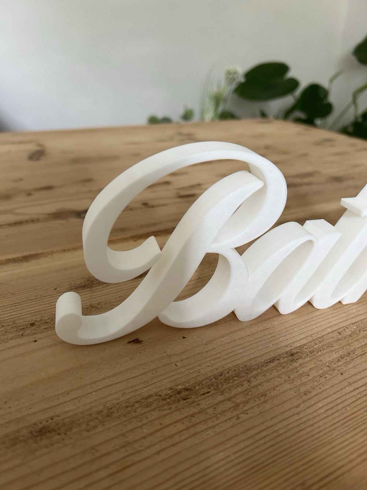 White BATHE Sign Word Letters freestanding Bathroom  Ornament or Wall Decoration