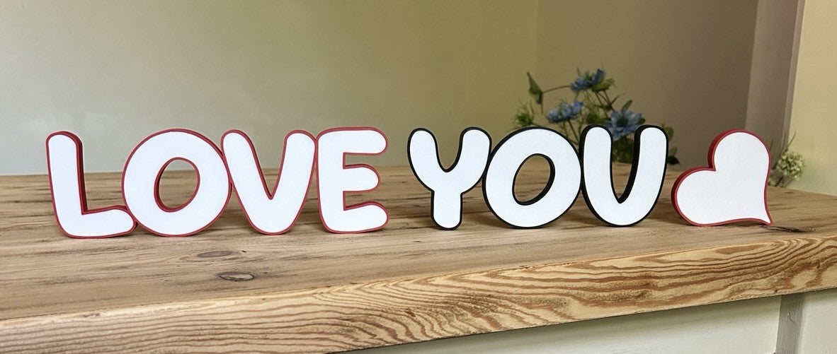 Love Sign Gift Home Freestanding Decoration Personalised Custom Made Wall Letter - Poppy Kate Designs