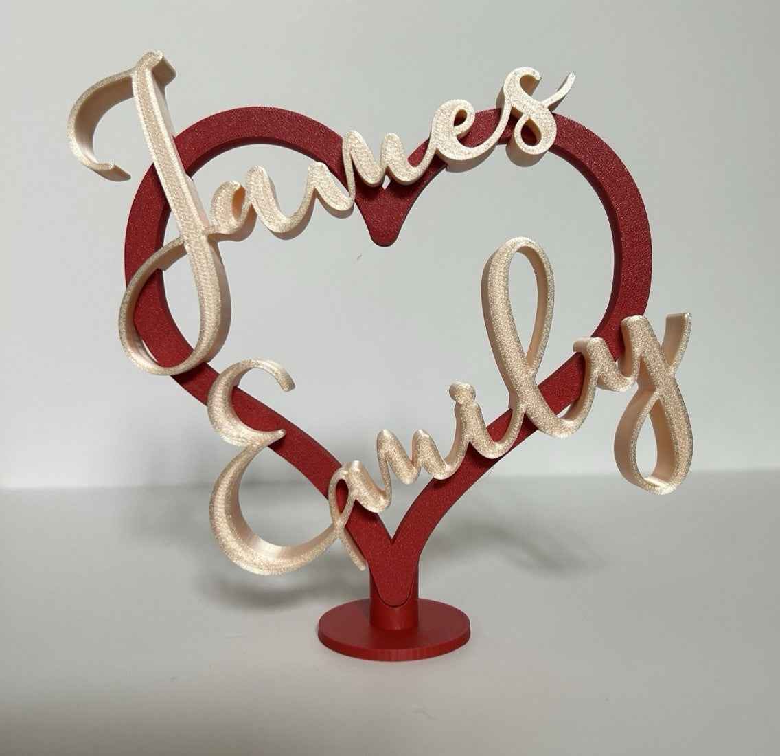 Anniversary Personalised Gift with Names Heart Partner Unique Christmas Gift