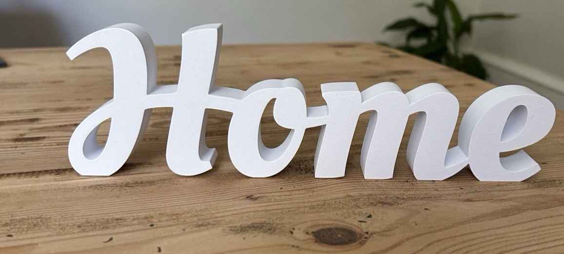 White Home Word Freestanding Sign Words Ornament New Home Gift Decoration
