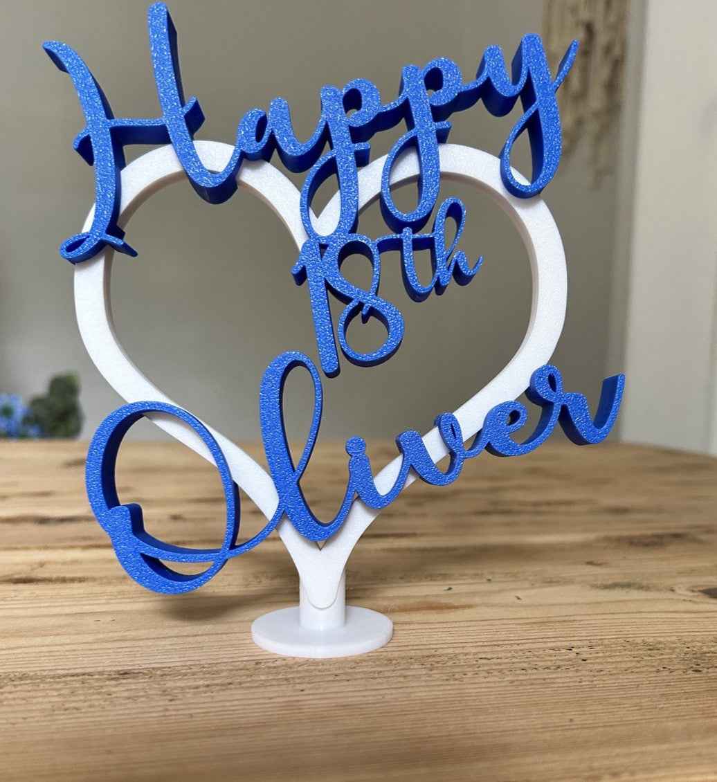 Personalised 18th 21st Birthday Boys Son Grandson Nephew Gift Decoration