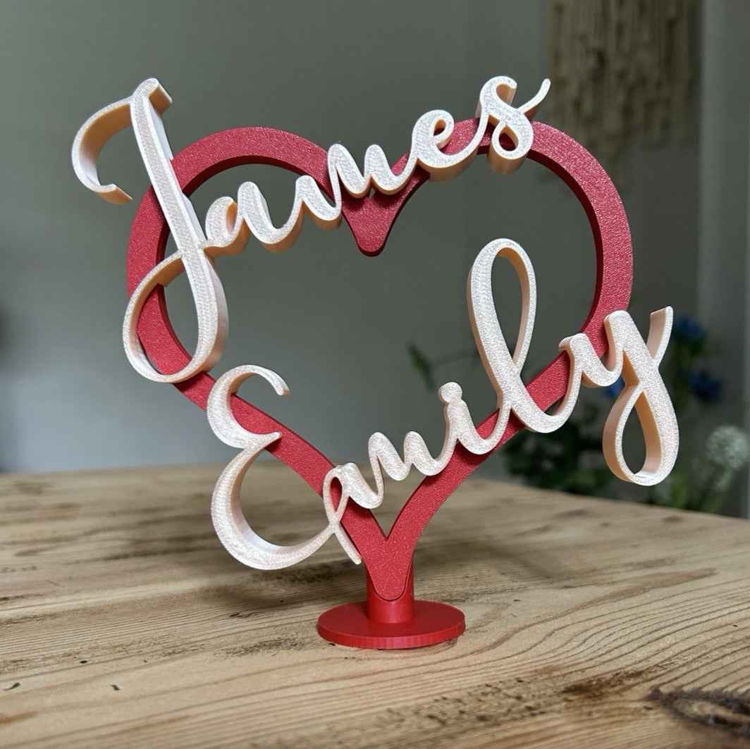 Couples Personalised Heart  Gift for Girlfriend Boyfriend Partner Him Her Wife