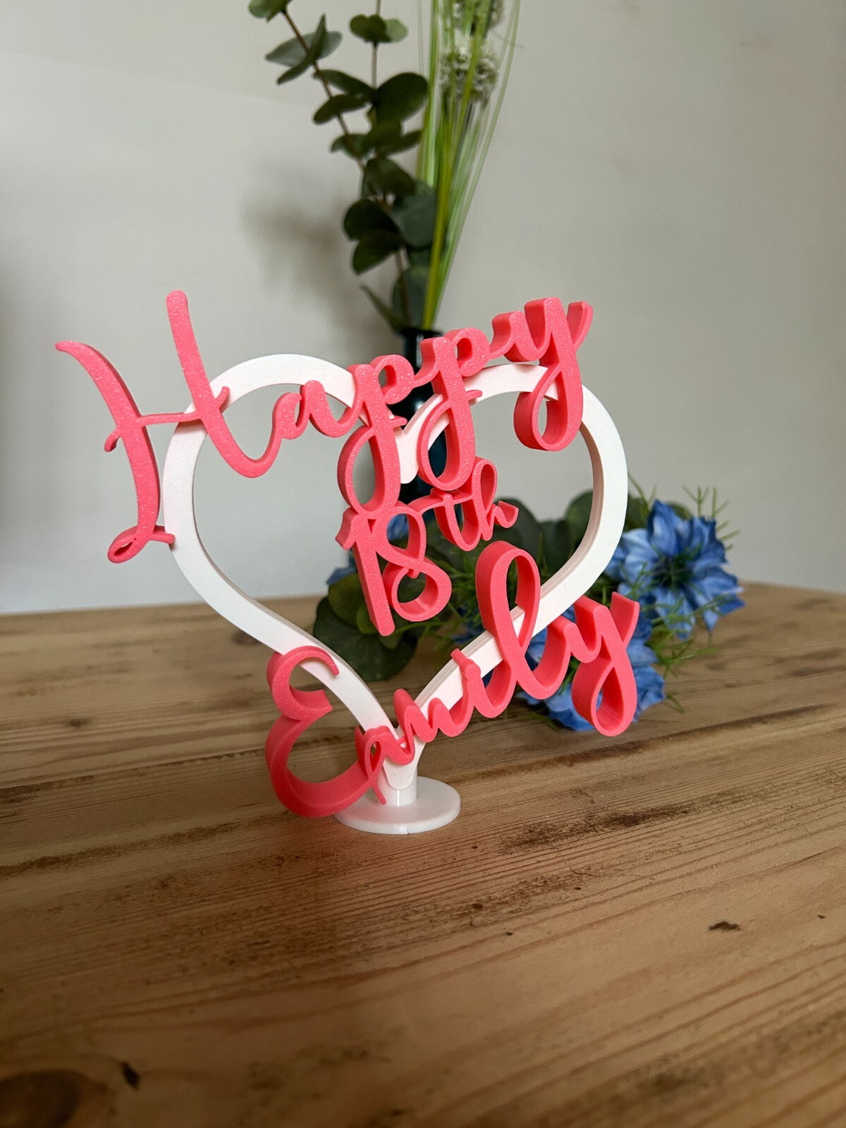 Personalised 18th 21st Birthday Gift with Name Keepsake Decoration - Poppy Kate Designs