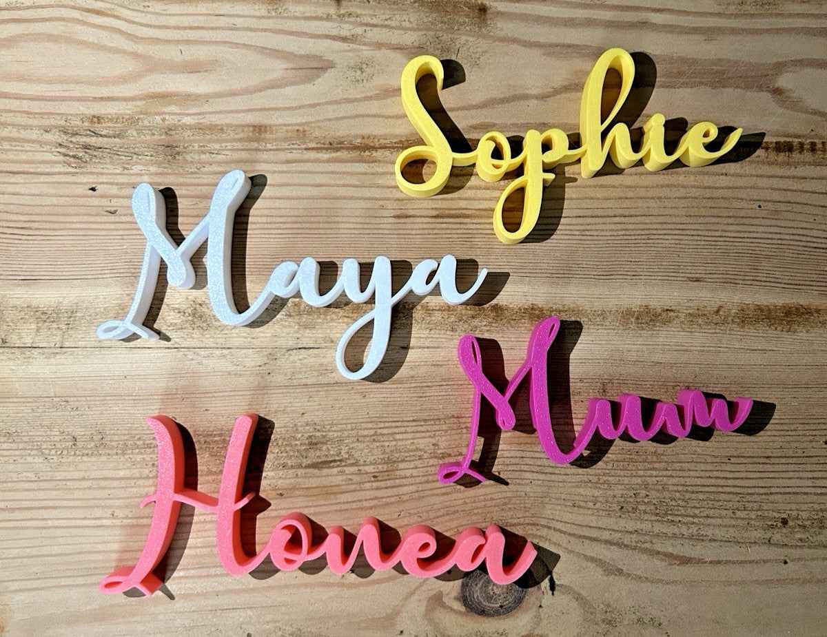 Personalised Names Plaque Door Desk Name Place Custom Made Words Any Text Size