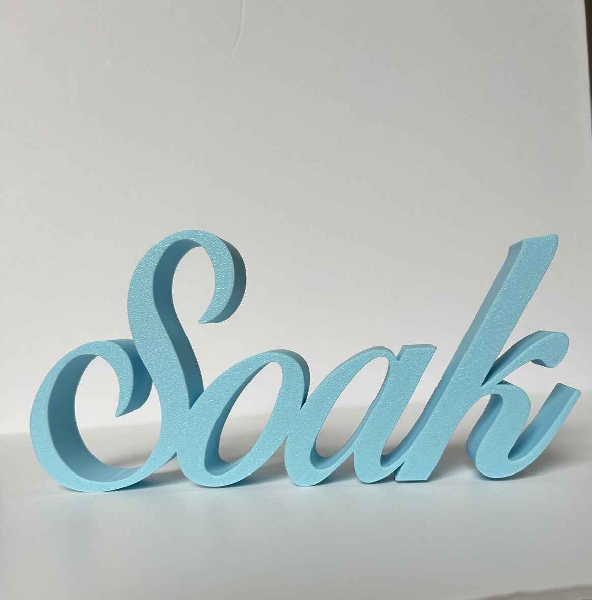 Soak Sign Word Bathroom Hot Tub Pool Bath Letters Ornament FreeStanding