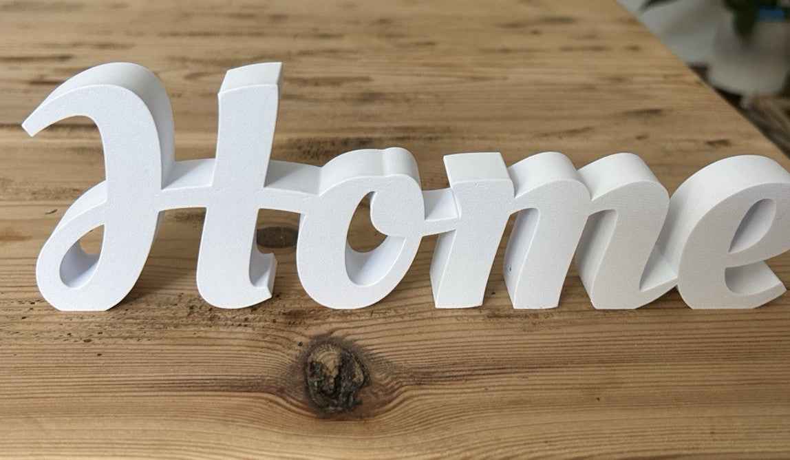 White Home Word Freestanding Sign Words Ornament New Home Gift Decoration