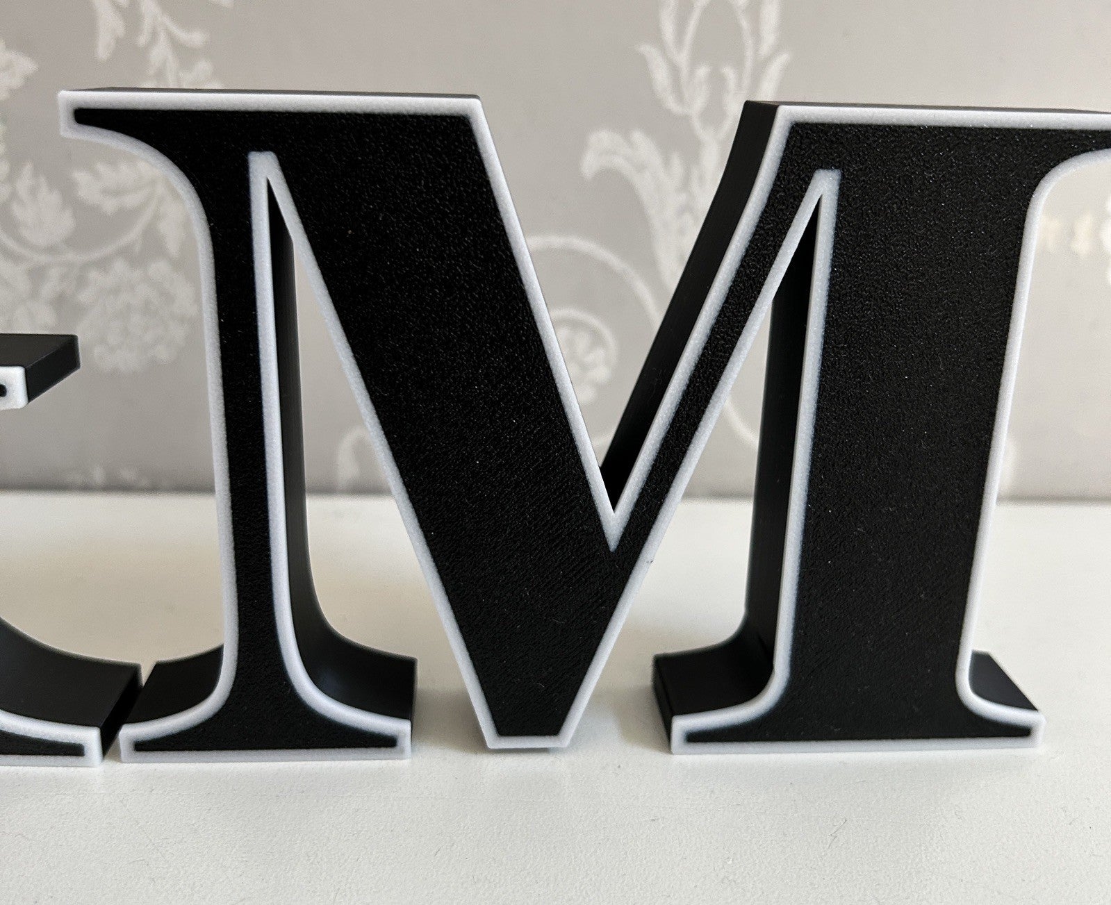 Initials with & Ampersand Freestanding Sign Gift Ornament Letters Decoration - Poppy Kate Designs