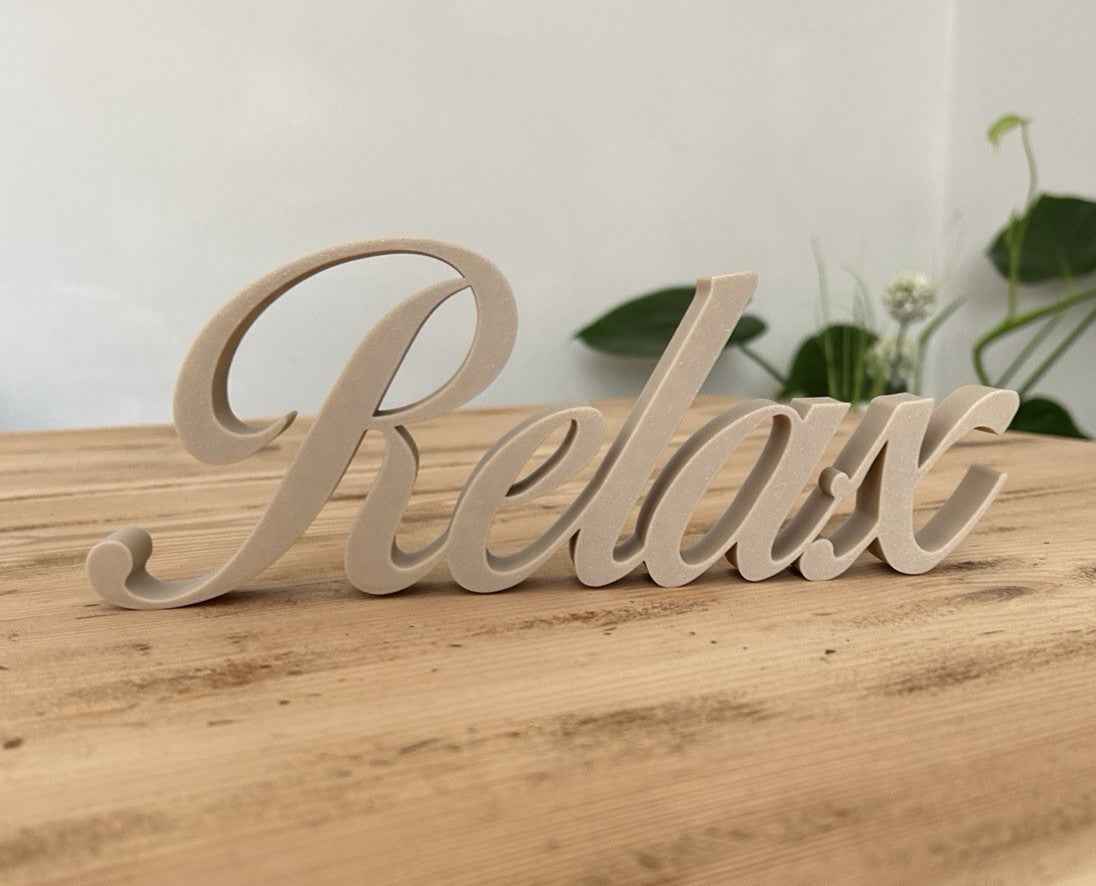Relax Sign Word Letters Ornament Freestanding Word New Home Gift