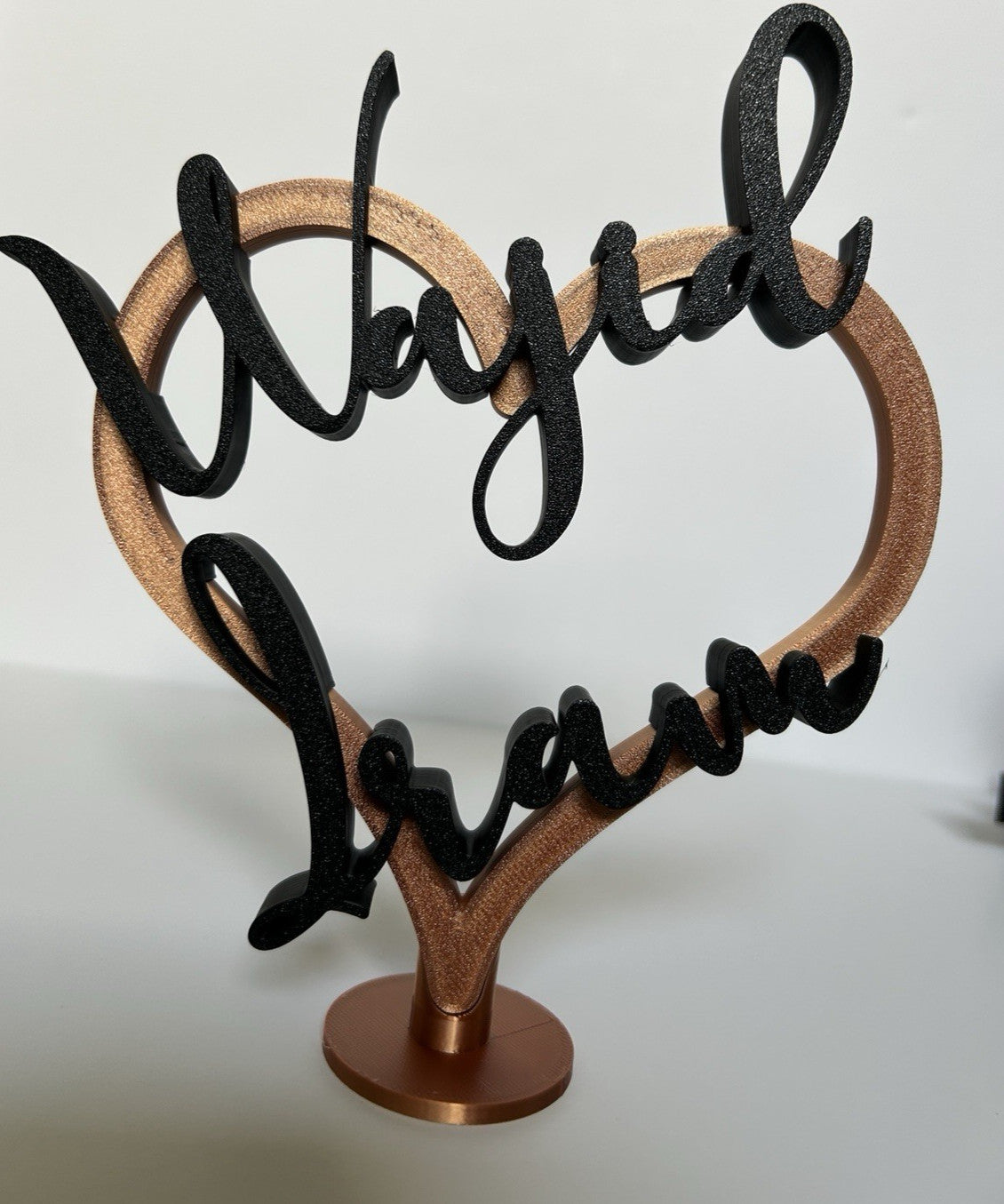 Custom Made Engagement Anniversary Gift Love Heart Present Names Wedding - Poppy Kate Designs