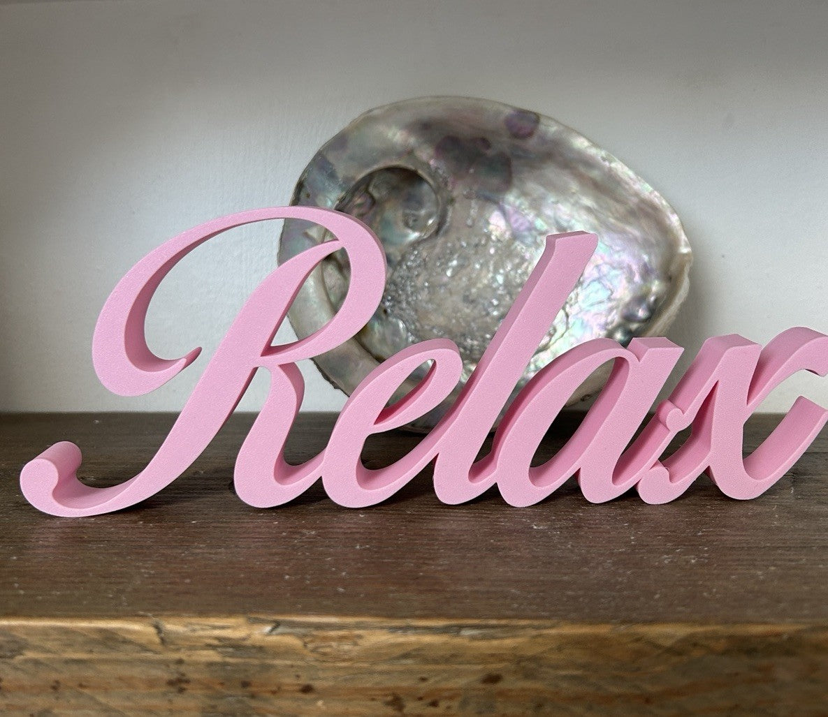 Relax Sign Copper Gold Bronze Word Letters Gift New Room Decoration Freestanding - Poppy Kate Designs