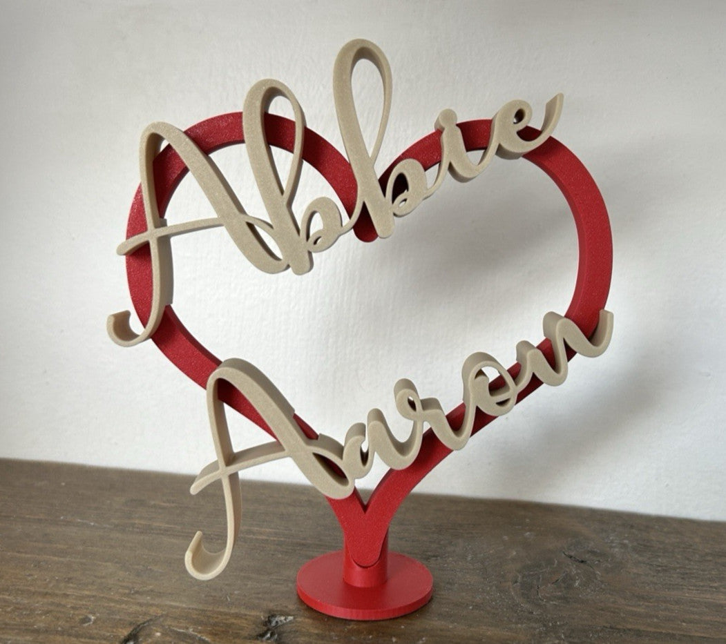 Custom Made Engagement Anniversary Gift Love Heart Present Names Wedding - Poppy Kate Designs