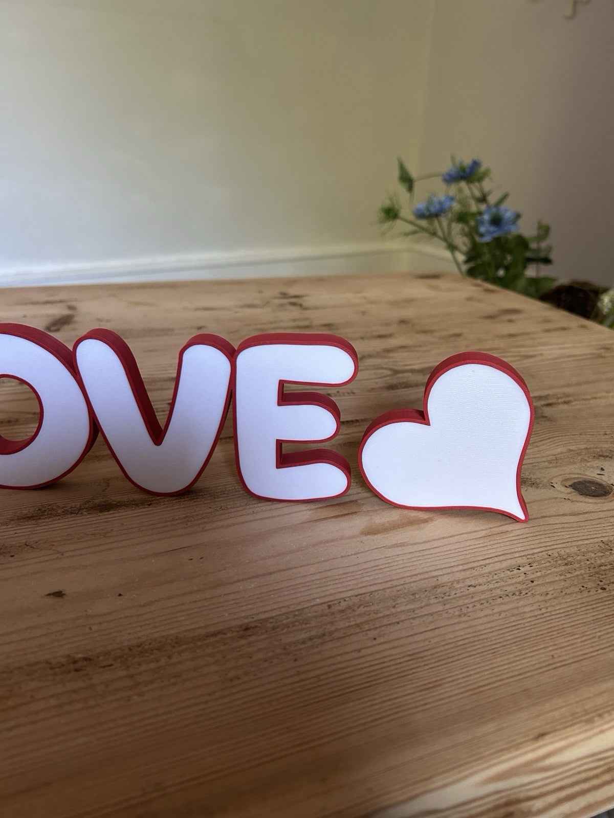 Love You Words Sign Gift Any Letters personalised Decoration Wall or Standing