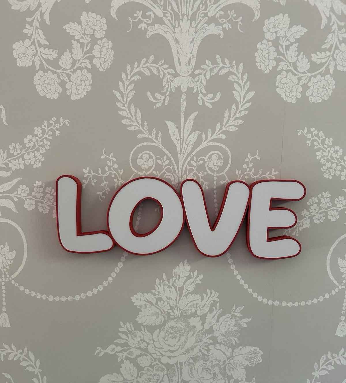 Love You Words Sign Gift Any Letters personalised Decoration Wall or Standing