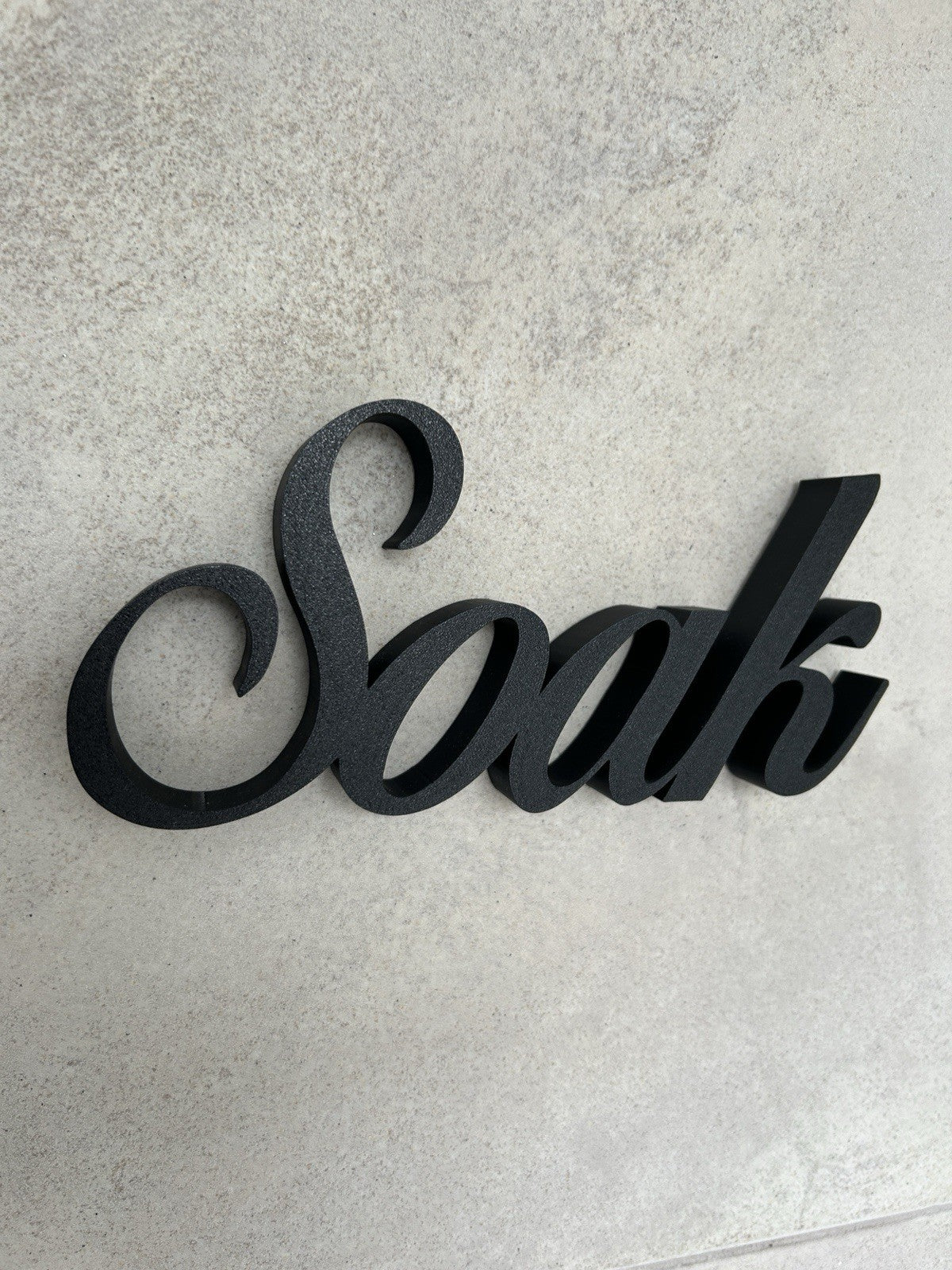 Soak Sign Word Bathroom Letters Ornament FreeStanding Custom made - Poppy Kate Designs