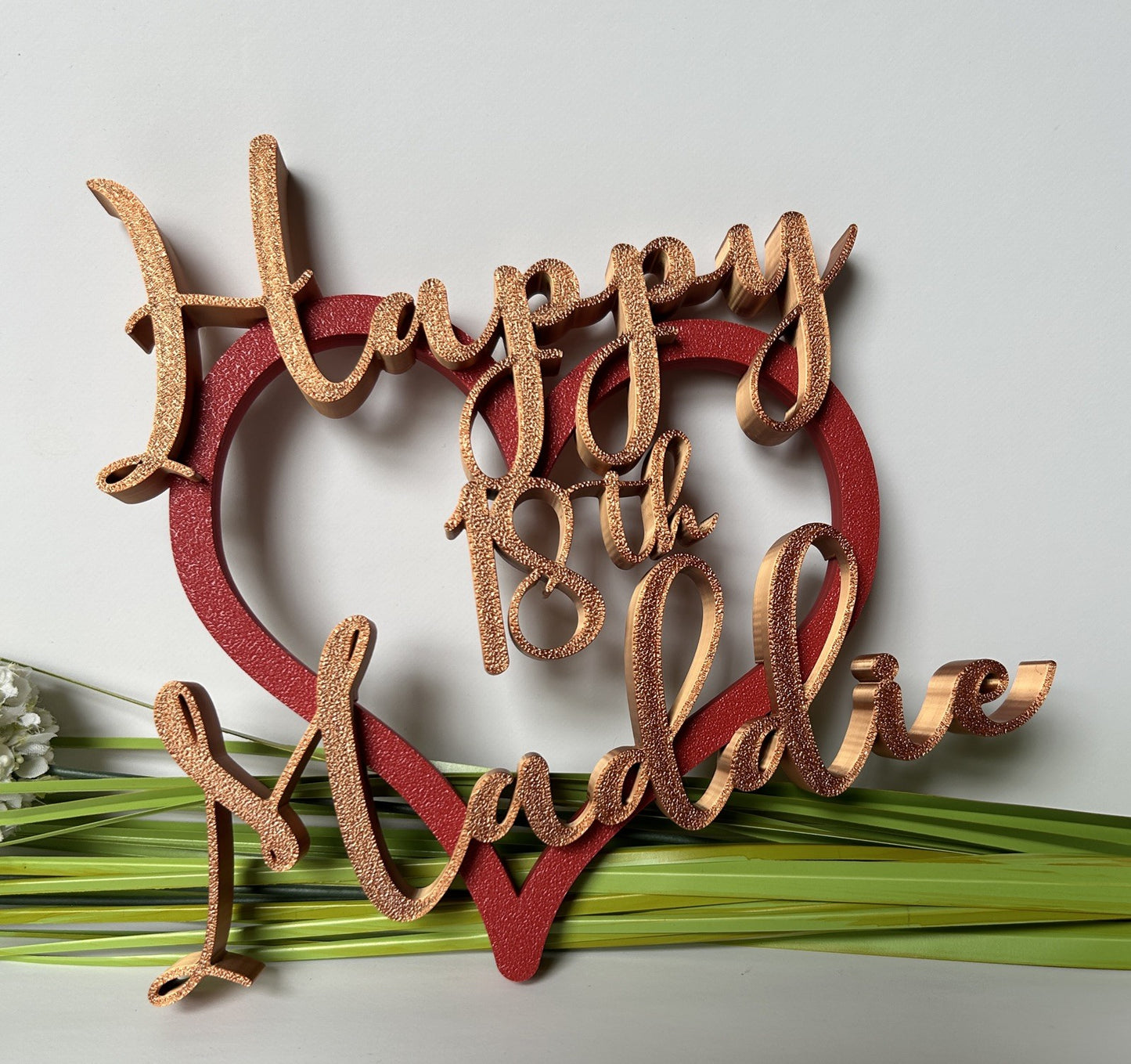 Personalised 18th 21st Birthday Gift with Name Keepsake Decoration - Poppy Kate Designs