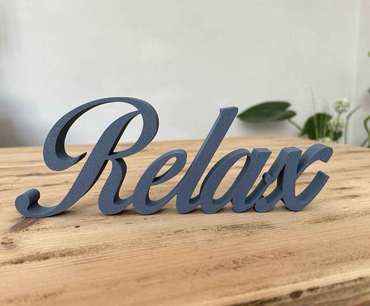 Relax Sign Word Letters Ornament Freestanding Word New Home Gift