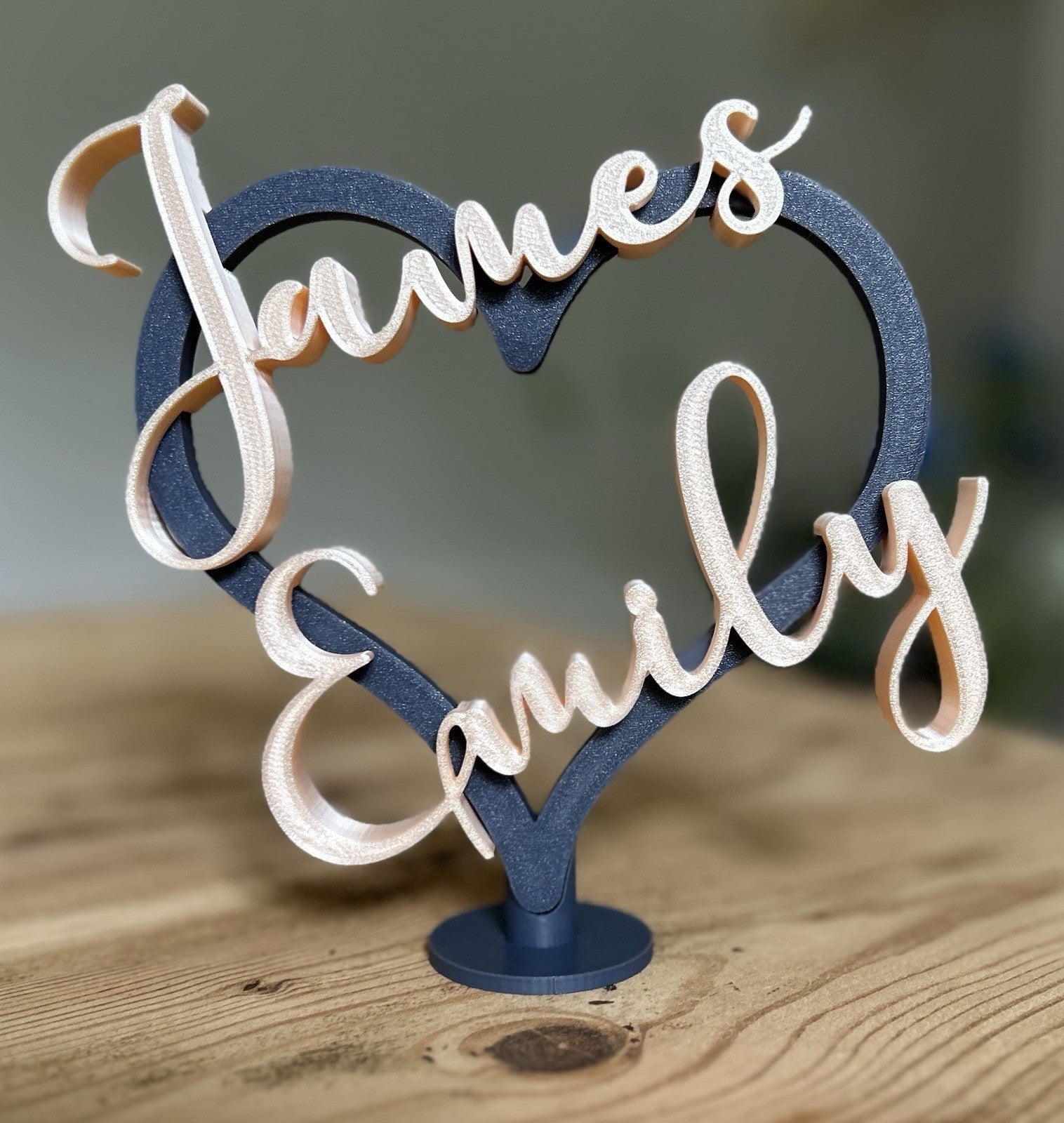 Personalised Gift Heart Partner Girlfriend Wife orHusband Boyfriend Anniversary - Poppy Kate Designs