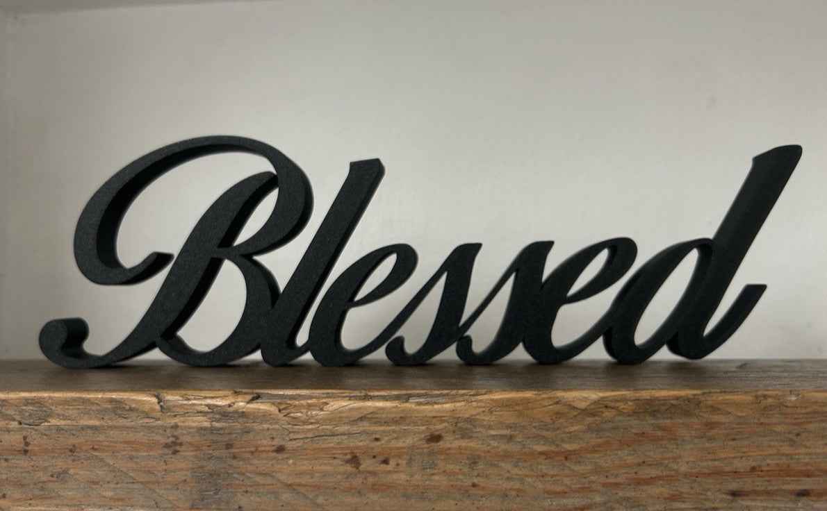 Blessed Sign Letters Ornament Gift New Home Freestanding Sign Home Grateful