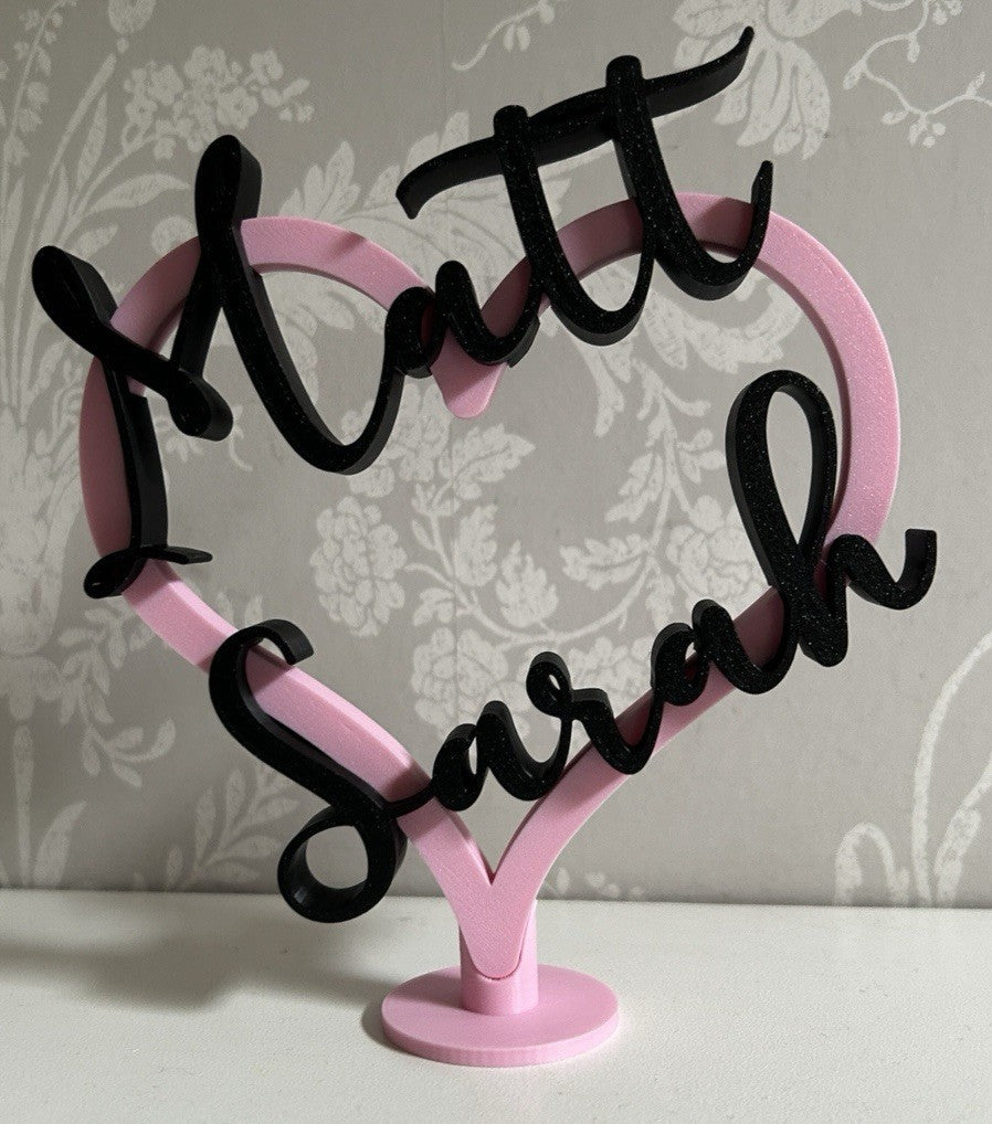 Custom Made Engagement Anniversary Gift Love Heart Present Names Wedding - Poppy Kate Designs