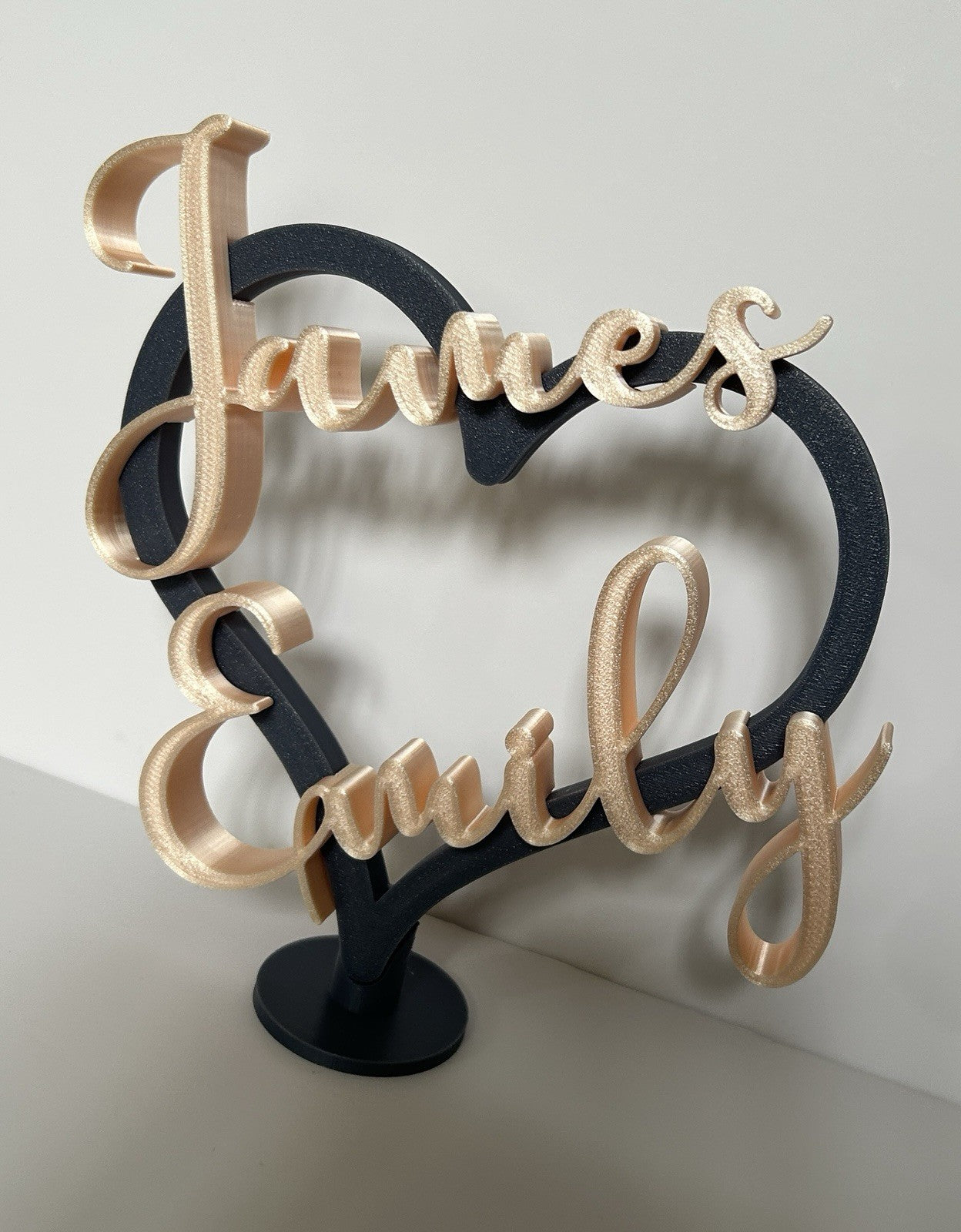 Personalised Gift Heart Partner Girlfriend Wife orHusband Boyfriend Anniversary - Poppy Kate Designs