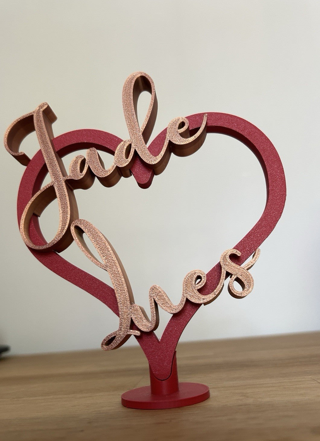 Personalised Gift for Girlfriend Her Boyfriend Keepsake Heart Wife Him Custom - Poppy Kate Designs