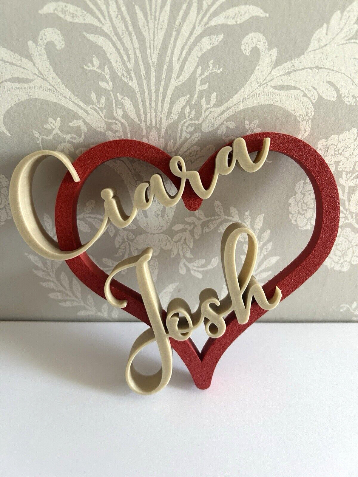 Custom Made Engagement Anniversary Gift Love Heart Present Names Wedding - Poppy Kate Designs