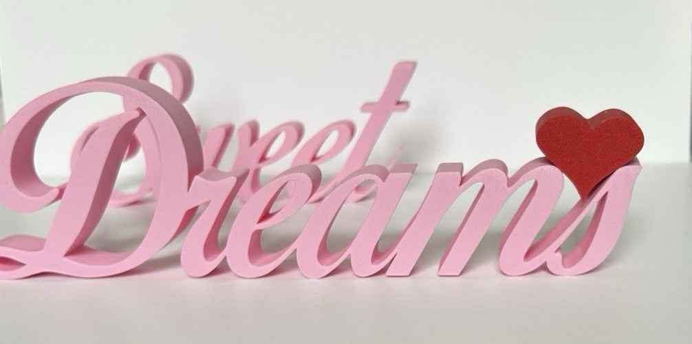 Sweet Dreams Sign Freestanding Gift for Home Decor Bedroom Ornament Decoration