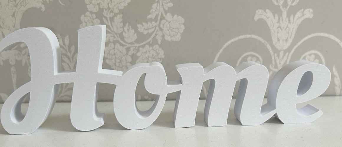 White Home Word Freestanding Sign Words Ornament New Home Gift Decoration