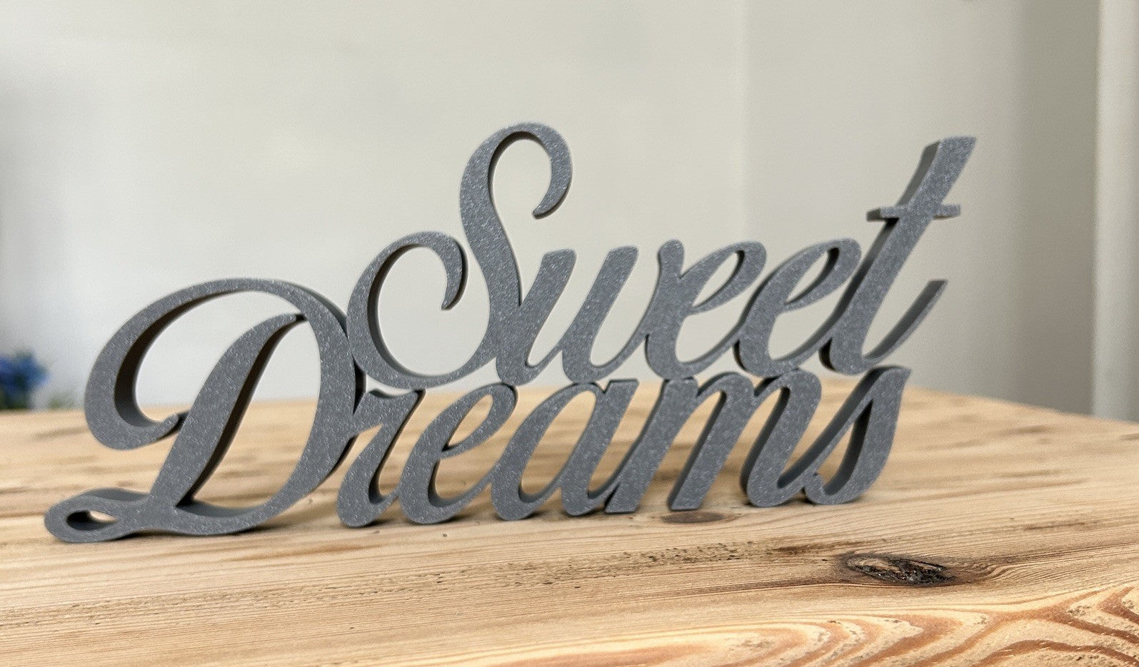 Sweet Dreams Grey Sign Freestanding or Wall Bedroom Ornament Decoration - Poppy Kate Designs