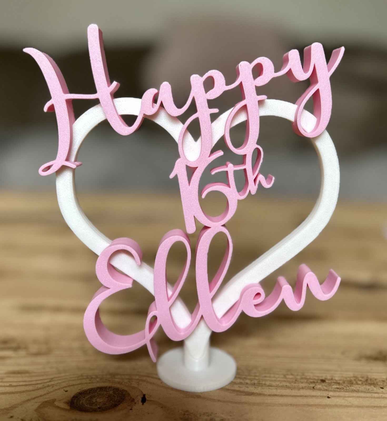 Personalised 16th 15th 14th 13th Birthday Gift Decoration Table Girls Keepsake