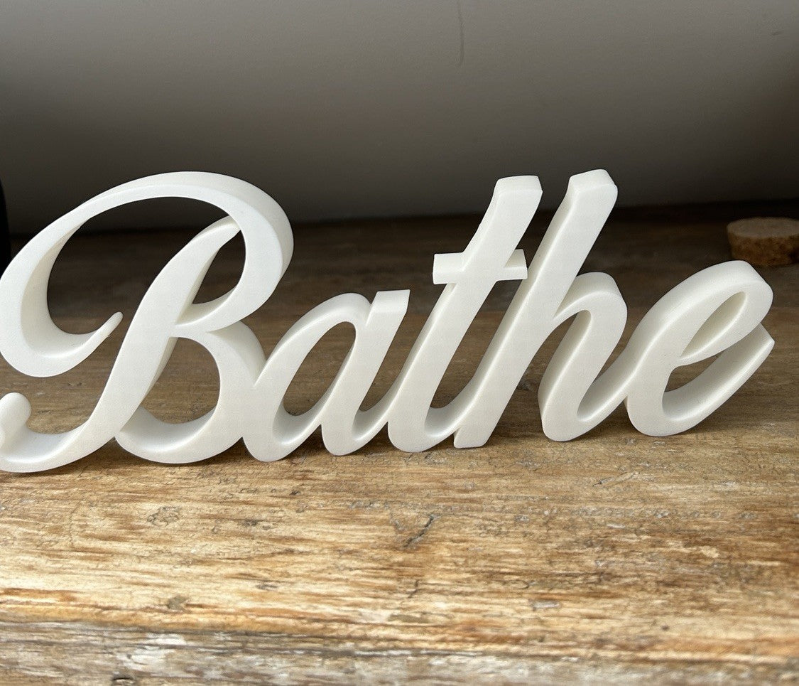 Bathe Sign freestanding Bathroom Ornament Hot Tub Spa  New Home Decoration - Poppy Kate Designs